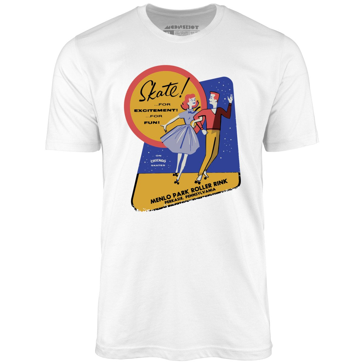 Menlo Park Roller Rink - Perkasie, PA - Vintage Roller Rink - Unisex T-Shirt