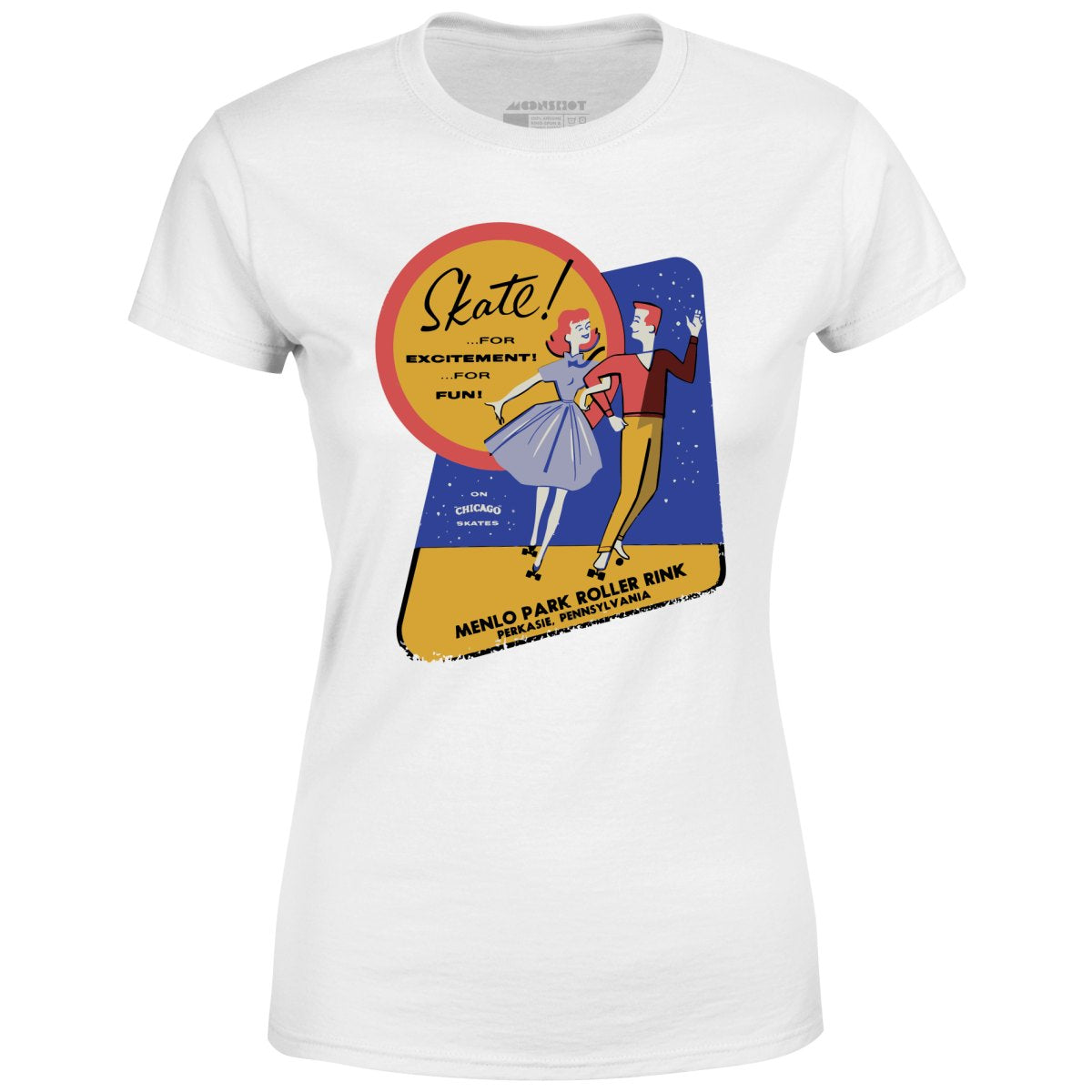 Menlo Park Roller Rink - Perkasie, PA - Vintage Roller Rink - Women's T-Shirt