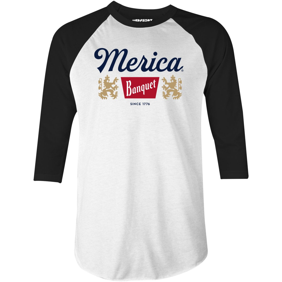 Merica Banquet Beer - 3/4 Sleeve Raglan T-Shirt