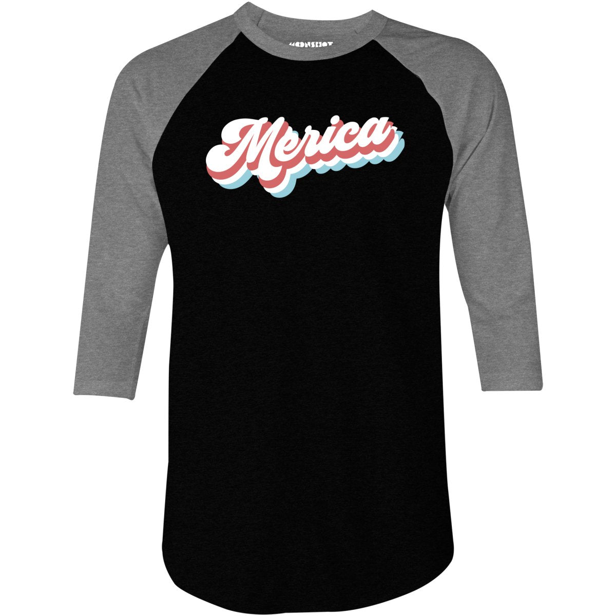 Merica Retro Stylish - 3/4 Sleeve Raglan T-Shirt