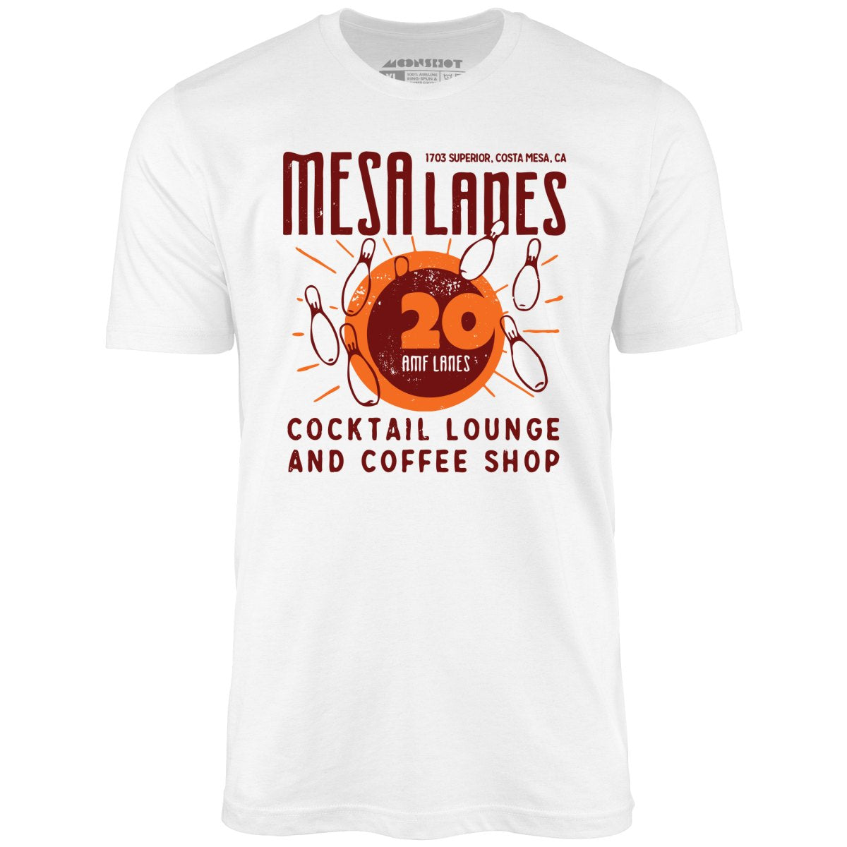 Mesa Lanes - Costa Mesa, CA - Vintage Bowling Alley - Unisex T-Shirt