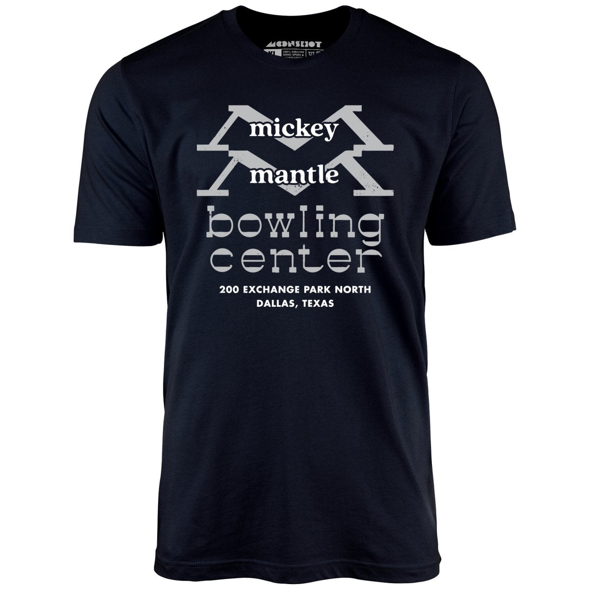 White Label Mfg Mickey Mantle Bowling Center - Dallas, TX - Vintage Bowling Alley - Unisex T-Shirt Black / S