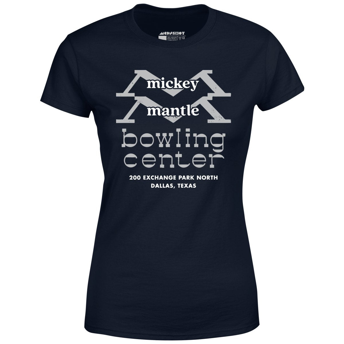 Mickey Mantle Bowling Center - Dallas, TX - Vintage Bowling Alley - Women's T-Shirt