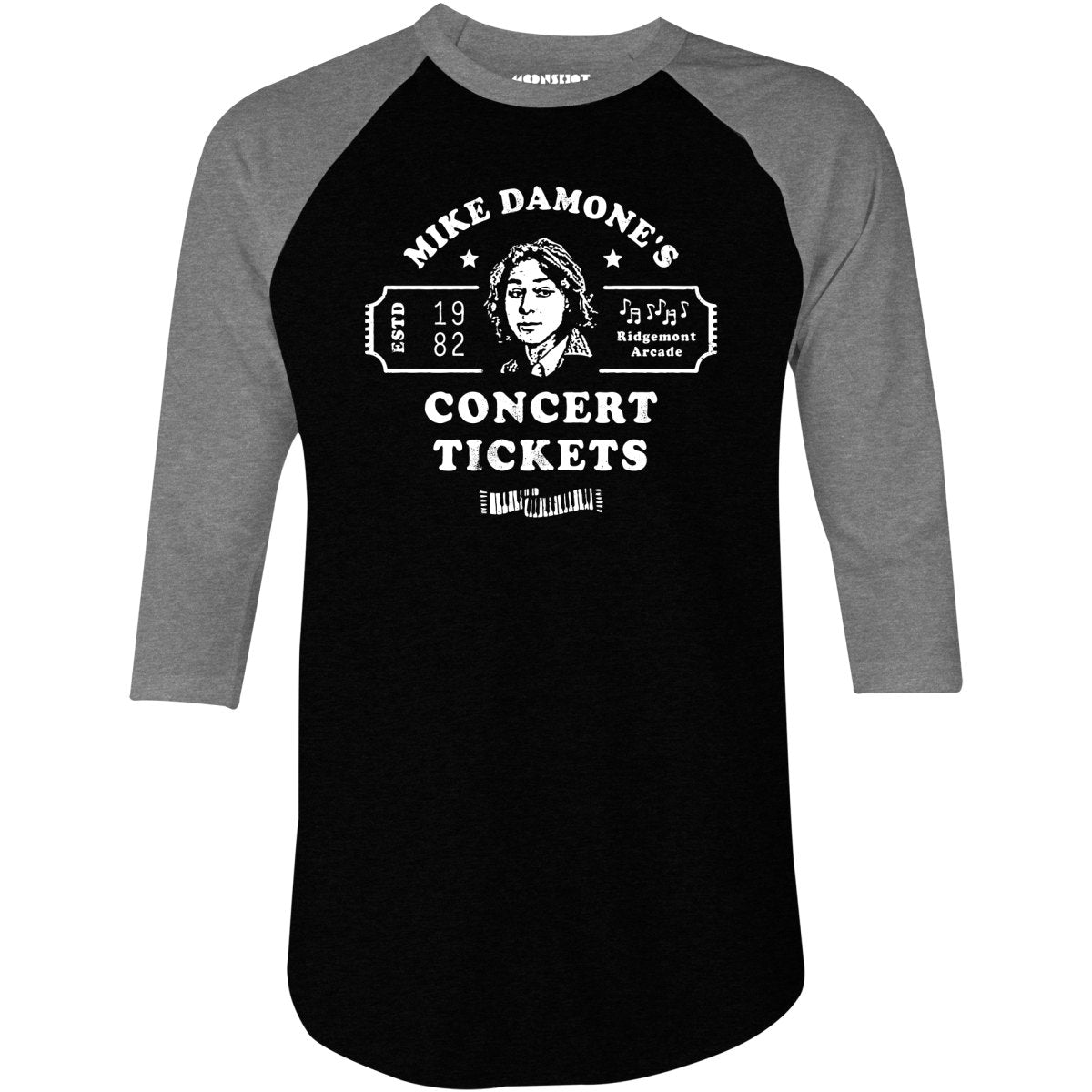 Mike Damone's Concert Tickets - 3/4 Sleeve Raglan T-Shirt
