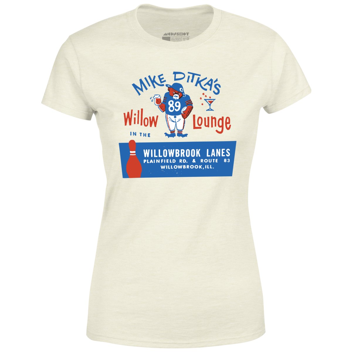 Mike Ditka's Willow Lounge - Willowbrook, IL - Vintage Bowling Alley - Women's T-Shirt