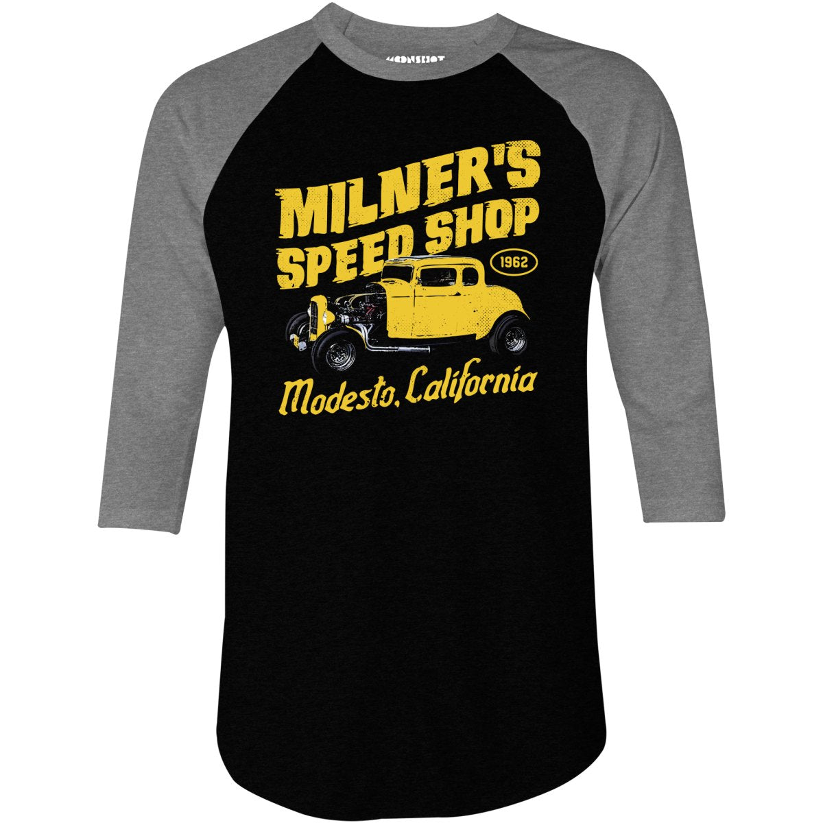Milner's Speed Shop - 3/4 Sleeve Raglan T-Shirt