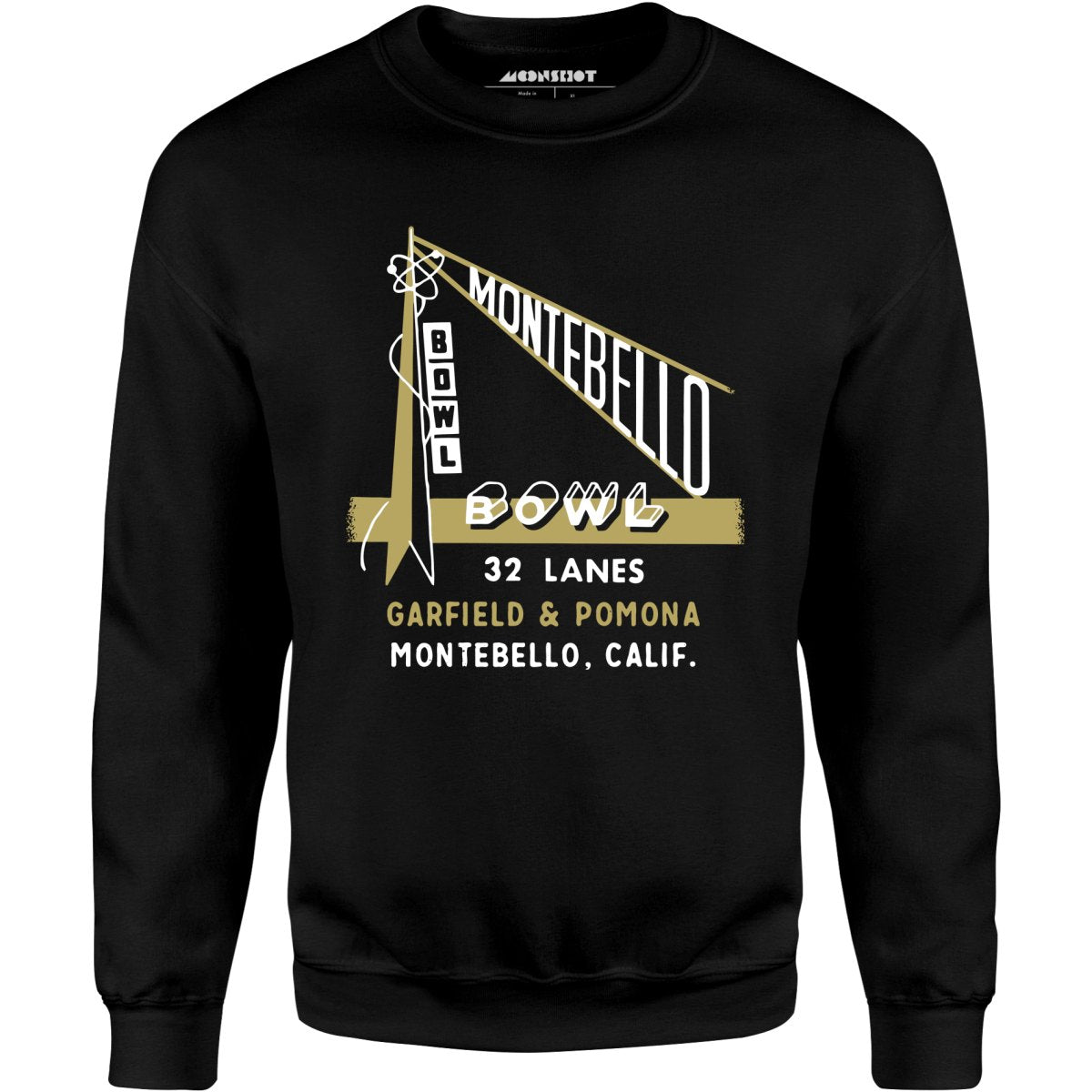 Montebello Bowl - Montebello, CA - Vintage Bowling Alley - Unisex Sweatshirt
