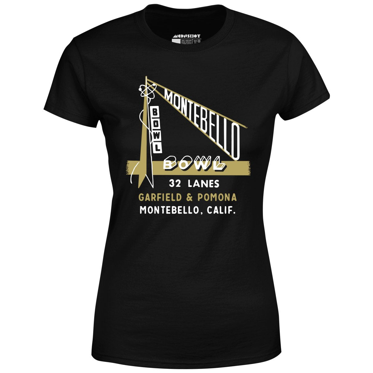 Montebello Bowl - Montebello, CA - Vintage Bowling Alley - Women's T-Shirt