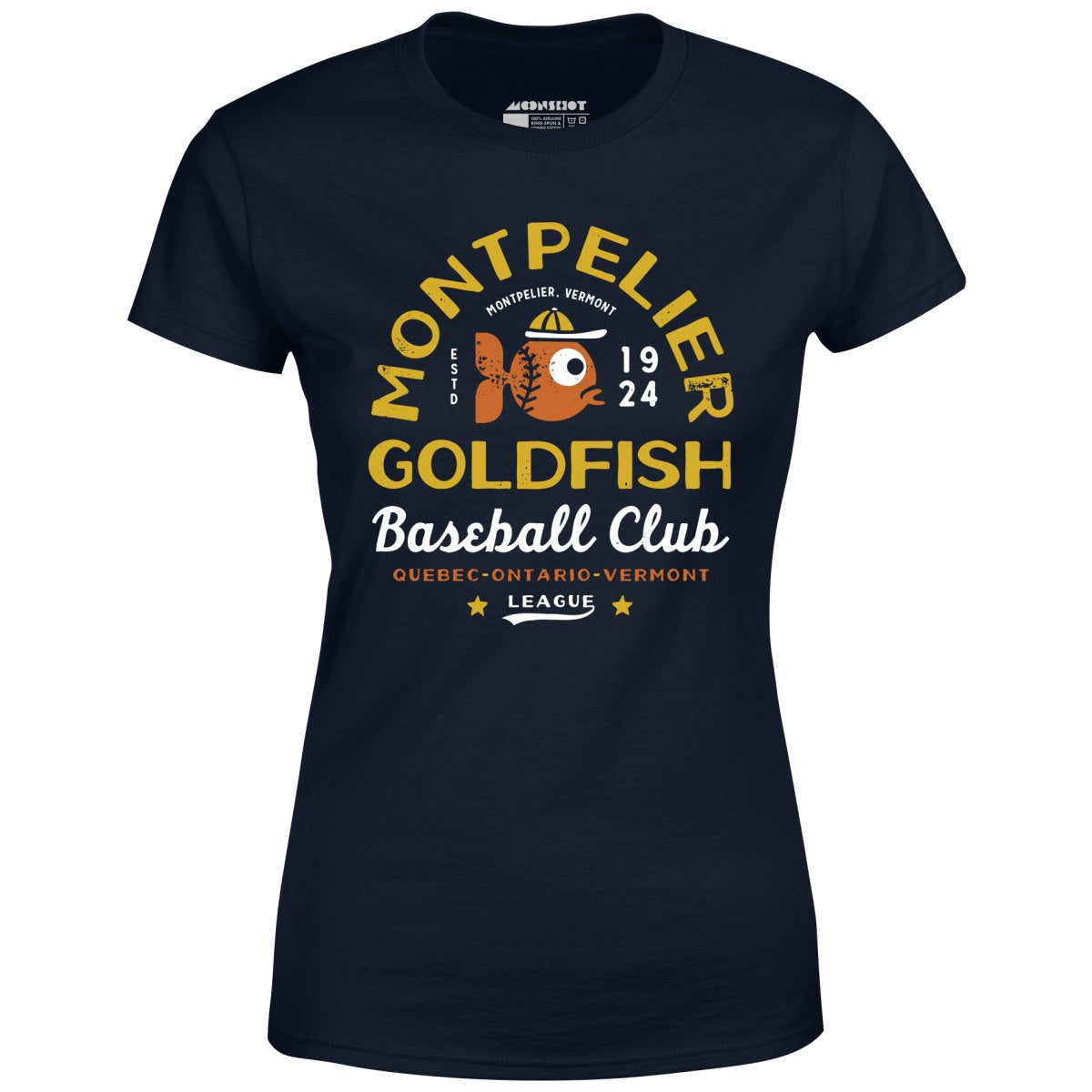 Montpelier Goldfish - Vermont - Vintage Defunct Baseball Teams - Women's T-Shirt