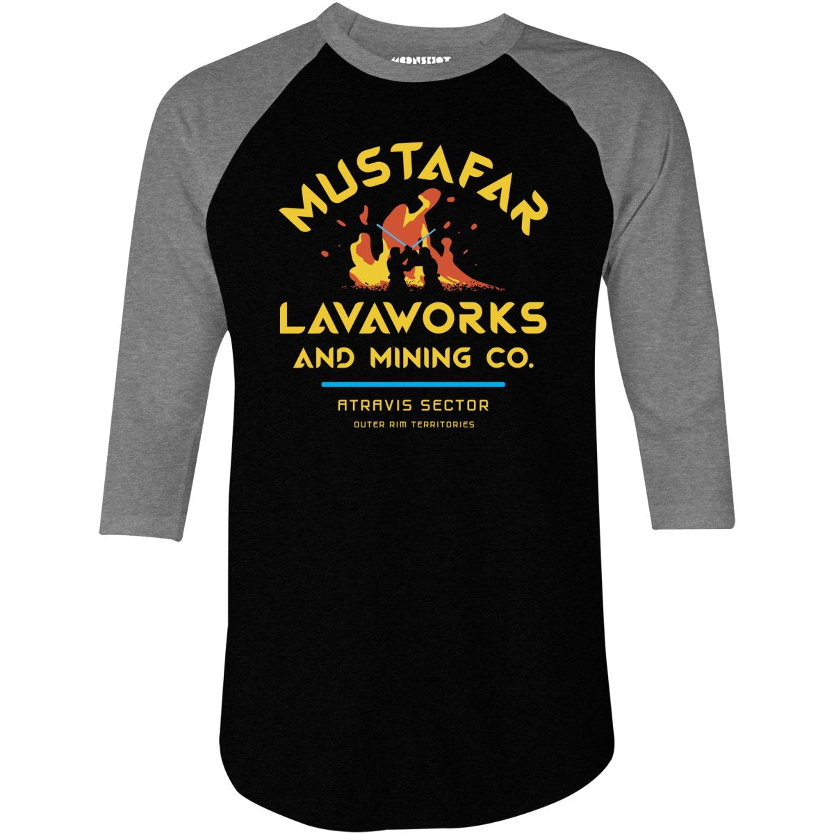 Mustafar Lavaworks and Mining Co - 3/4 Sleeve Raglan T-Shirt