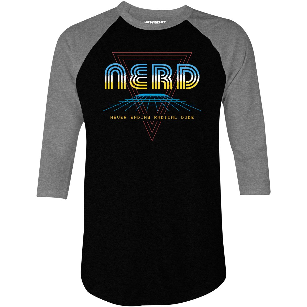 Nerd Never Ending Radical Dude - 3/4 Sleeve Raglan T-Shirt