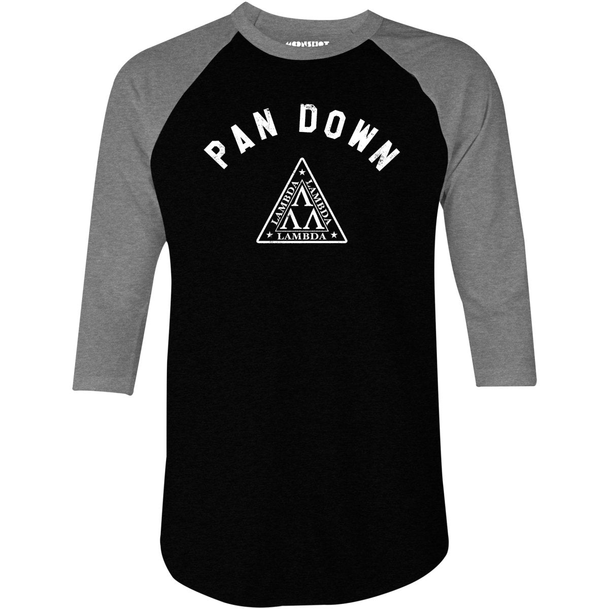 Nerds - Pan Down - 3/4 Sleeve Raglan T-Shirt