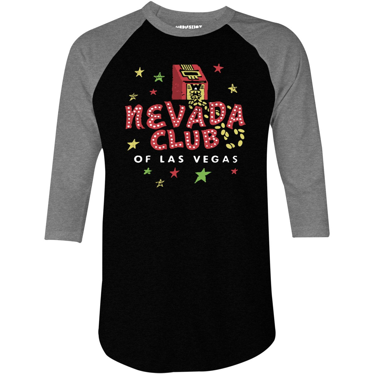 Nevada Club - Vintage Las Vegas - 3/4 Sleeve Raglan T-Shirt