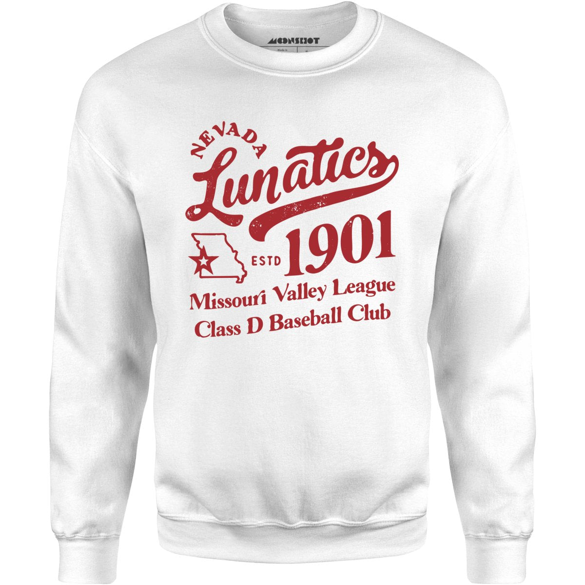 Nevada Lunatics - Missouri - Vintage Defunct Baseball Teams - Unisex Sweatshirt