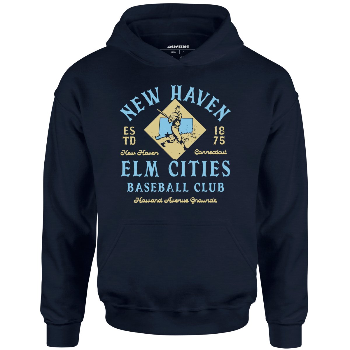 New Haven Elm Cities - Connecticut - Vintage Defunct Baseball Teams - Unisex Hoodie