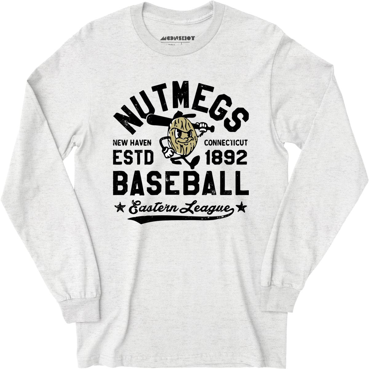 New Haven Nutmegs - Connecticut - Vintage Defunct Baseball Teams - Long Sleeve T-Shirt