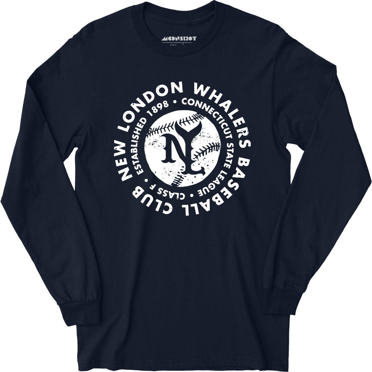New London Whalers - Connecticut - Vintage Defunct Baseball Teams - Long Sleeve T-Shirt