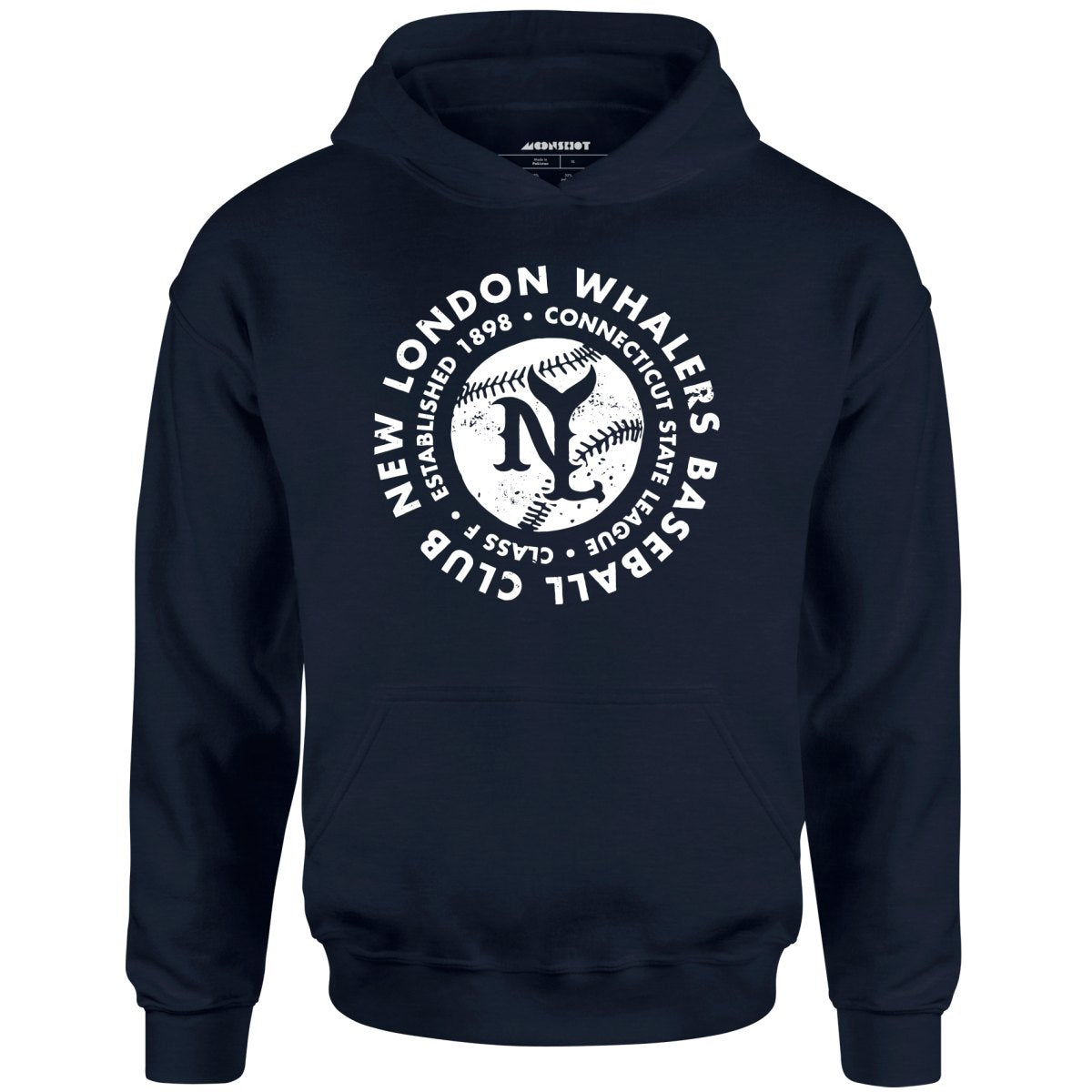 New London Whalers - Connecticut - Vintage Defunct Baseball Teams - Unisex Hoodie