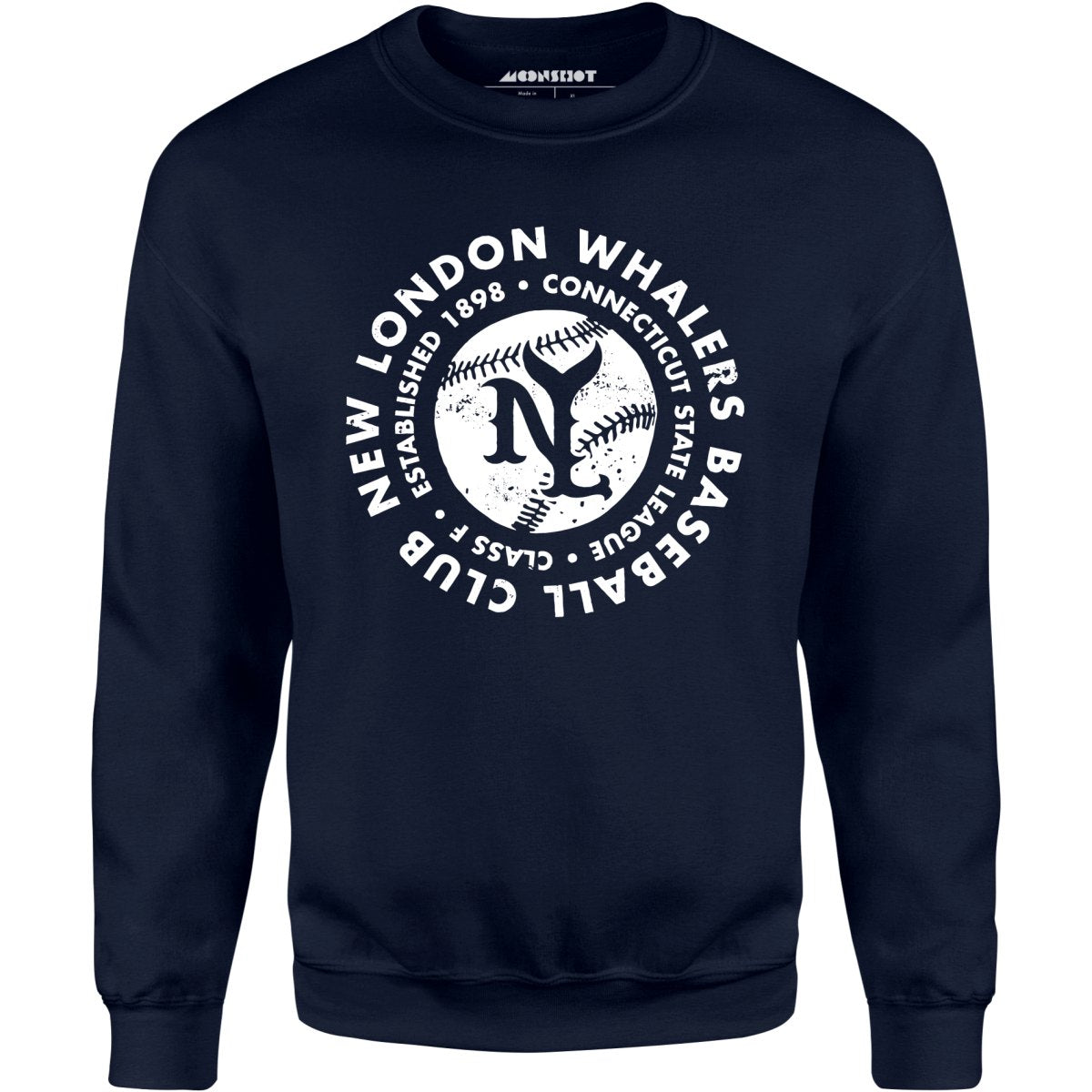 New London Whalers - Connecticut - Vintage Defunct Baseball Teams - Unisex Sweatshirt