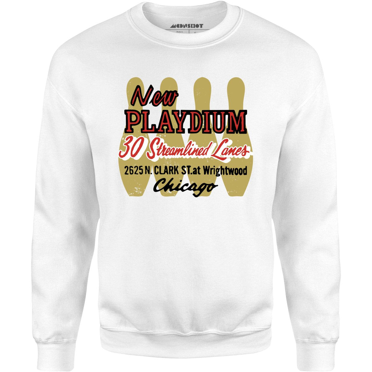 New Playdium - Chicago, IL - Vintage Bowling Alley - Unisex Sweatshirt
