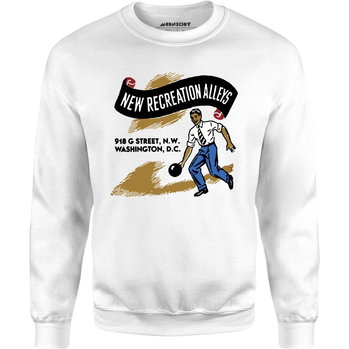 New Recreation Alleys - Washington D.C. - Vintage Bowling Alley - Unisex Sweatshirt