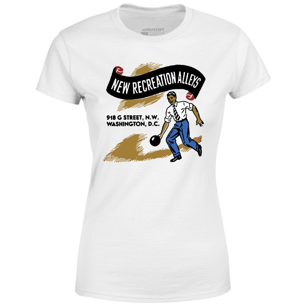 New Recreation Alleys - Washington D.C. - Vintage Bowling Alley - Women's T-Shirt
