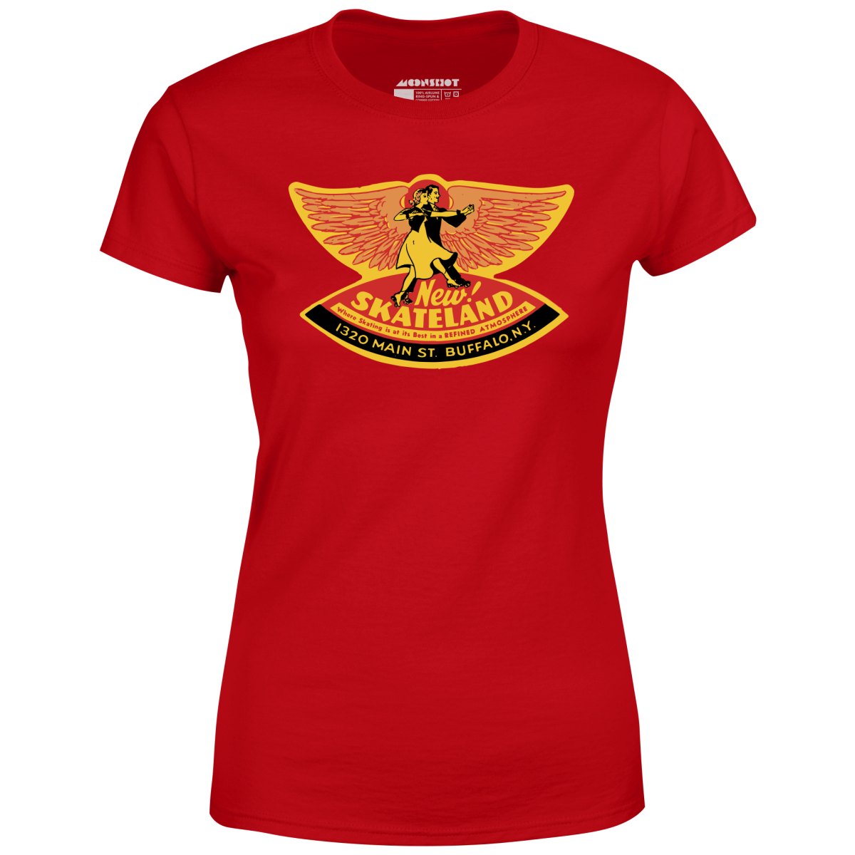 New Skateland Buffalo NY Vintage Roller Rink Women s T Shirt m00nshot