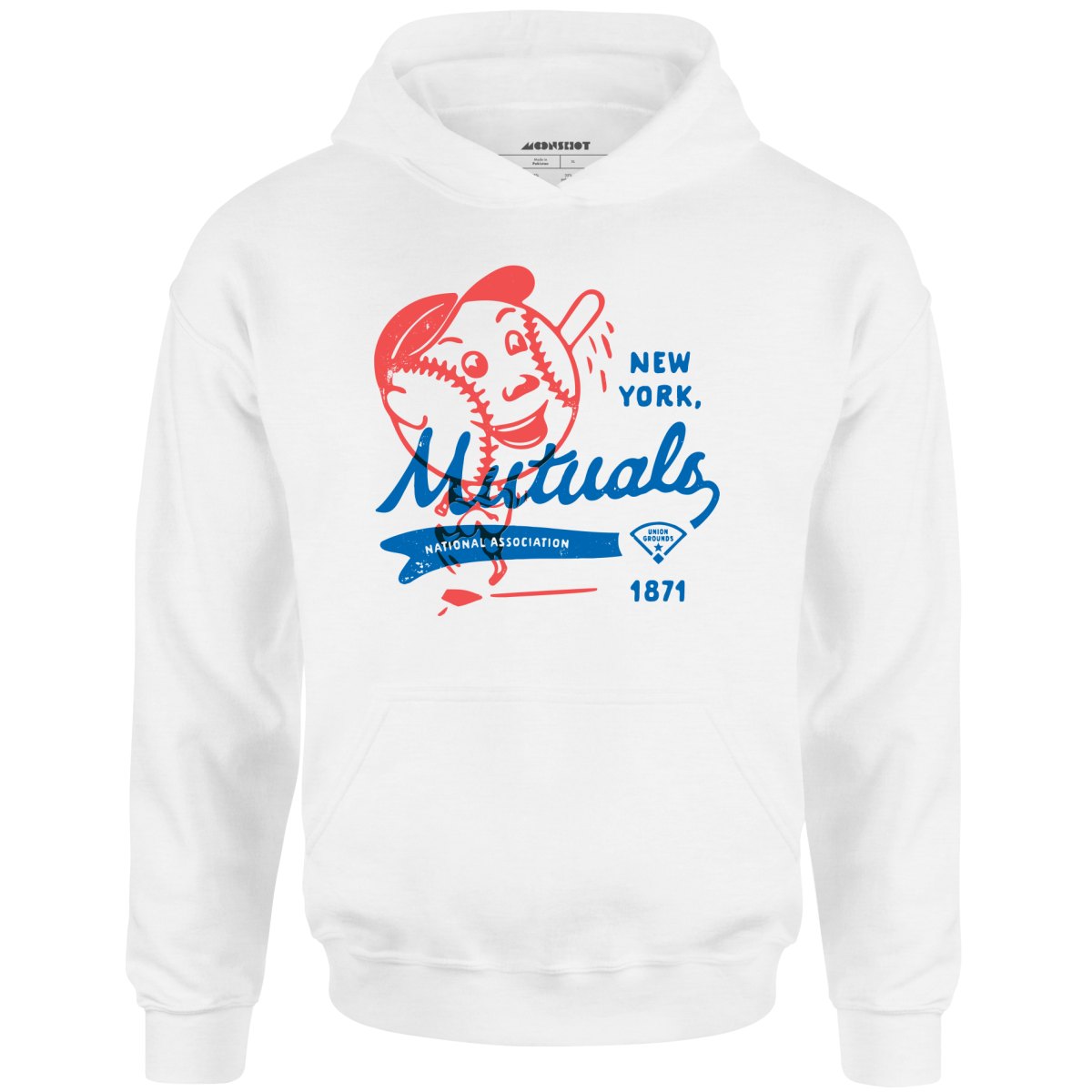 New York Mutuals - Vintage Defunct Baseball Teams - Unisex Hoodie
