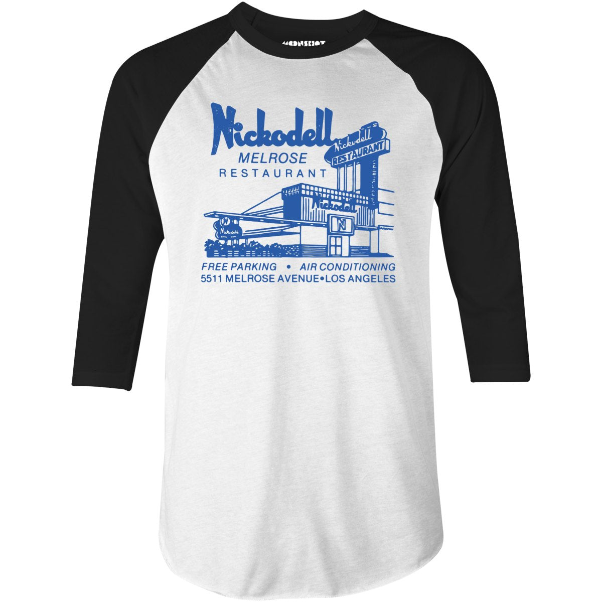 Nickodell - Los Angeles, CA - Vintage Restaurant - 3/4 Sleeve Raglan T-Shirt