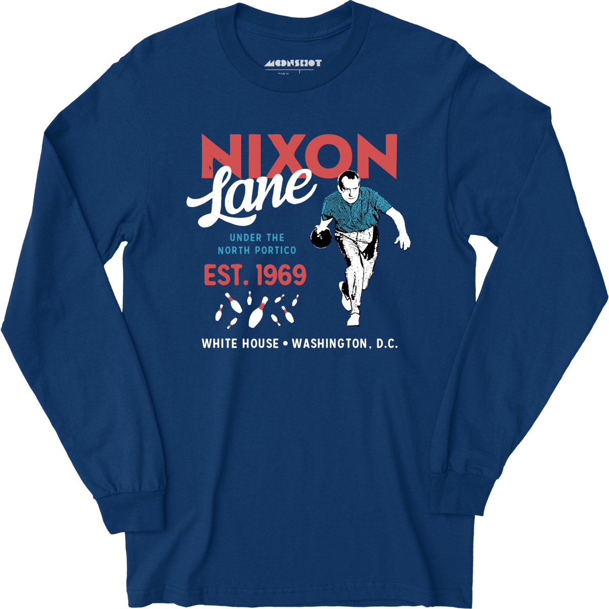 Nixon Lane - Washington D.C. - Vintage Bowling Alley - Long Sleeve T-Shirt