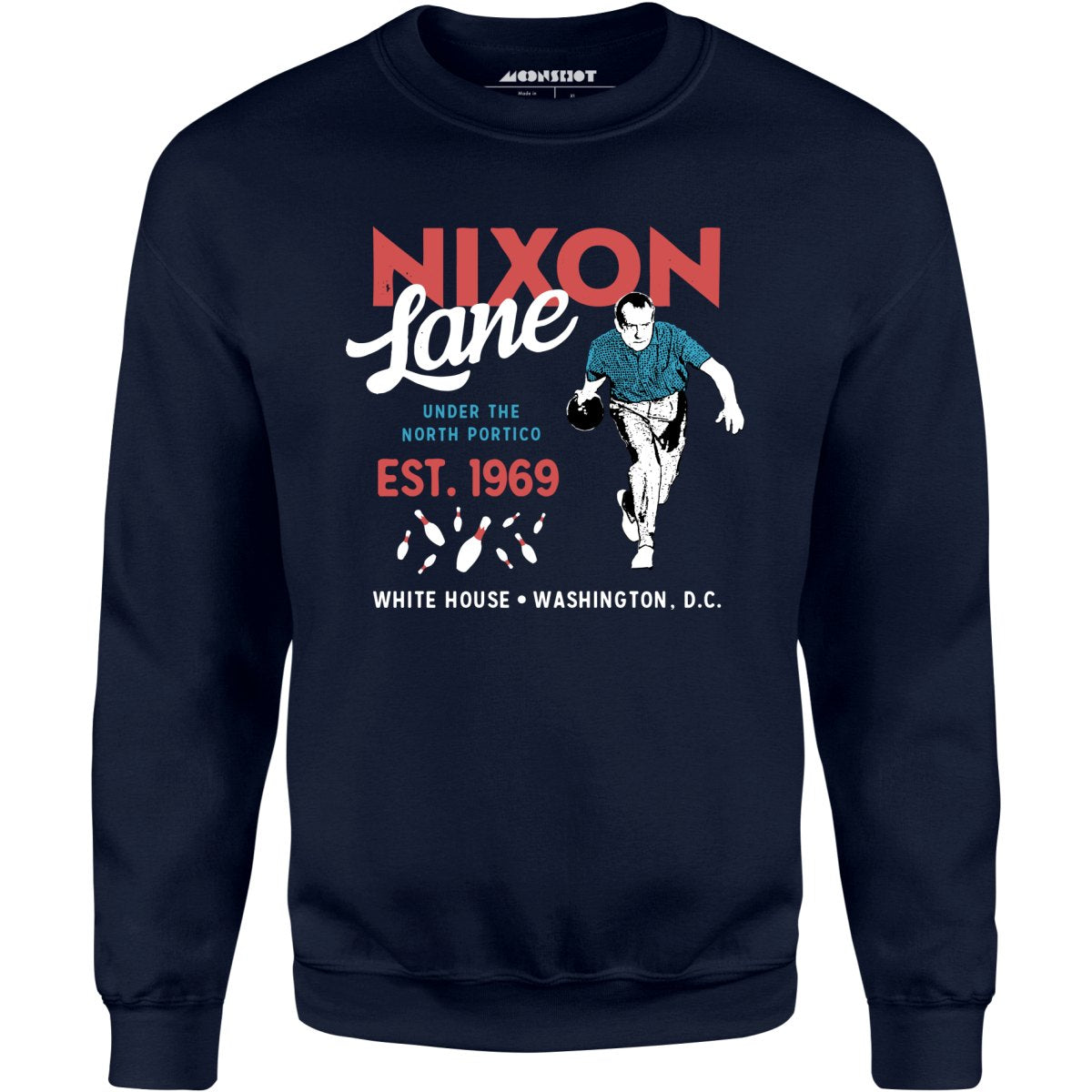 Nixon Lane - Washington D.C. - Vintage Bowling Alley - Unisex Sweatshirt