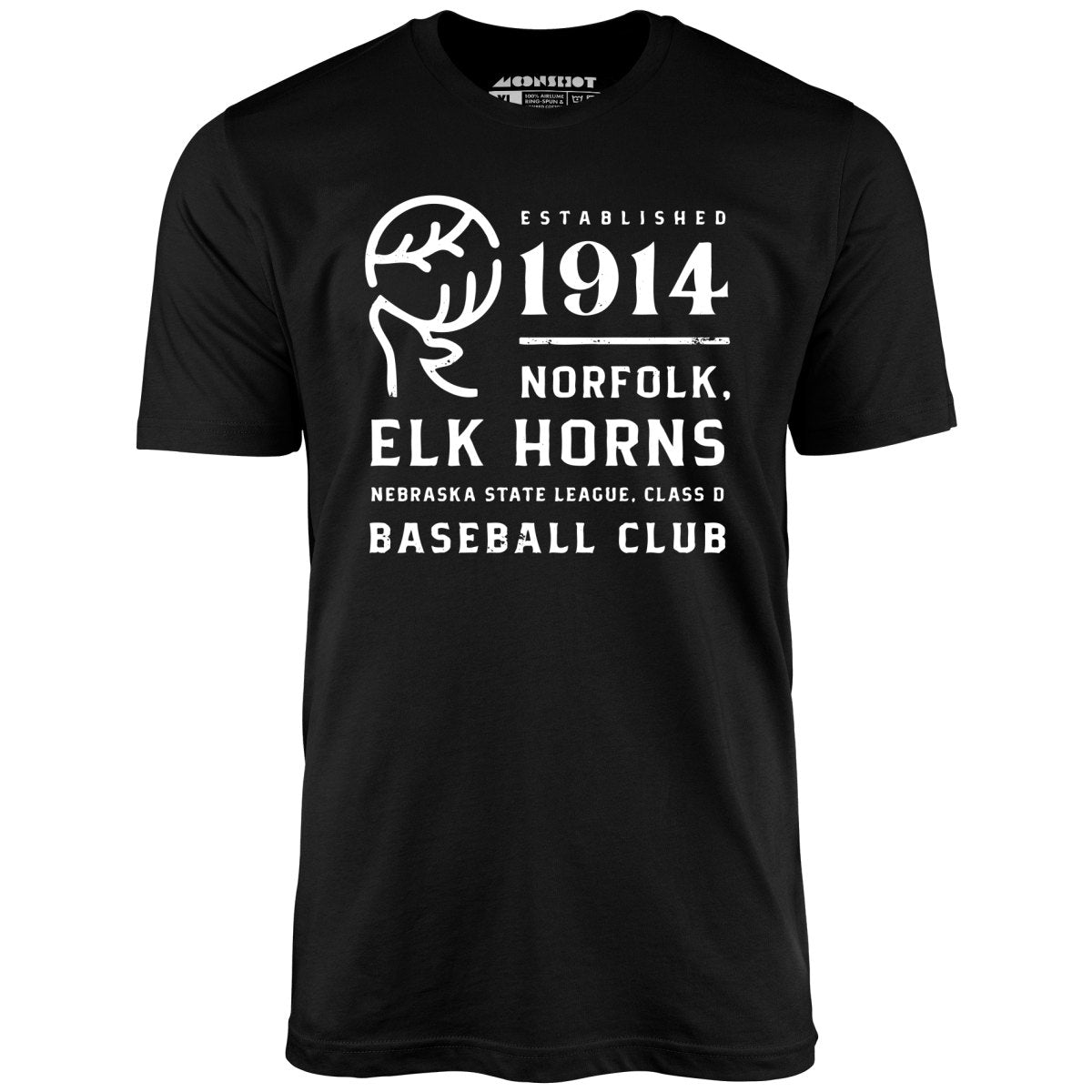 Norfolk Elk Horns - Nebraska - Vintage Defunct Baseball Teams - Unisex T-Shirt