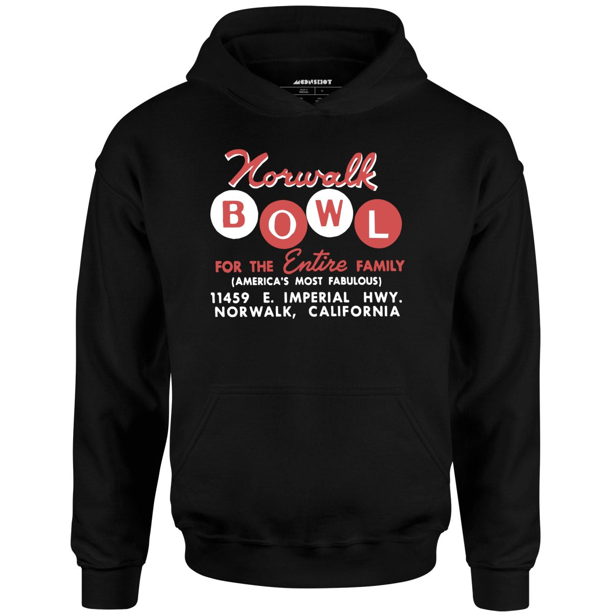 Norwalk Bowl - Norwalk, CA - Vintage Bowling Alley - Unisex Hoodie