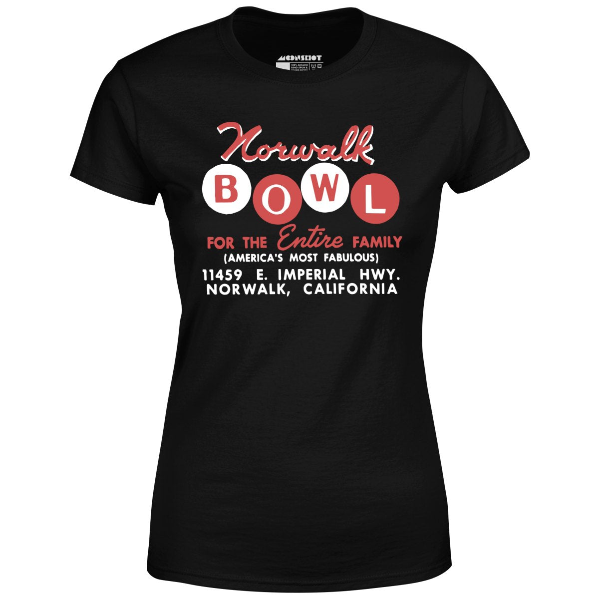 Norwalk Bowl - Norwalk, CA - Vintage Bowling Alley - Women's T-Shirt