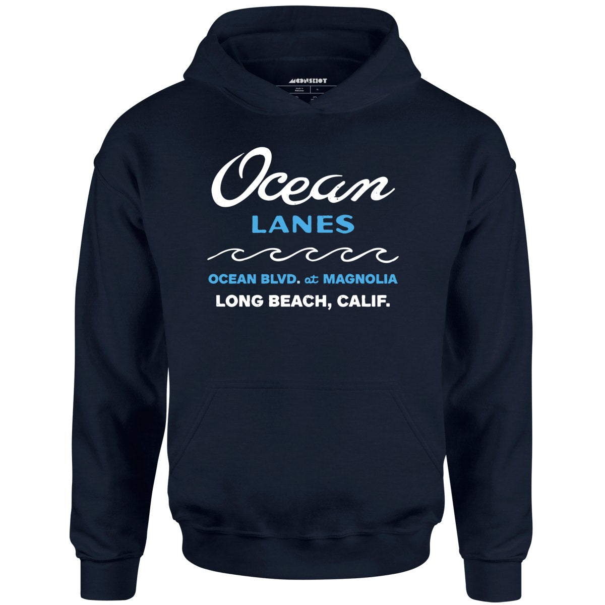 Ocean Lanes - Long Beach, CA - Vintage Bowling Alley - Unisex Hoodie