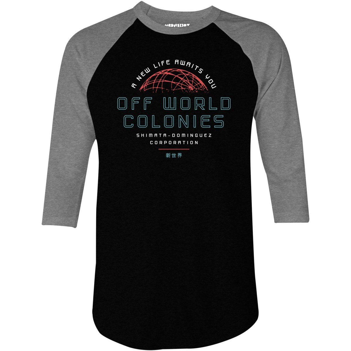 Off World Colonies - 3/4 Sleeve Raglan T-Shirt