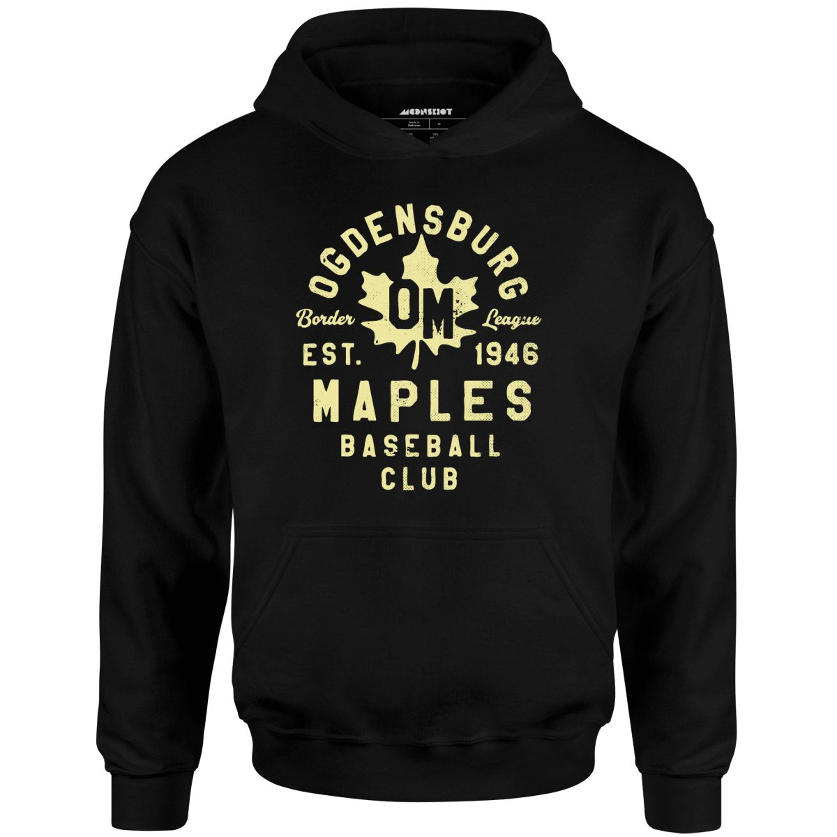 Ogdensburg Maples - New York - Vintage Defunct Baseball Teams - Unisex Hoodie