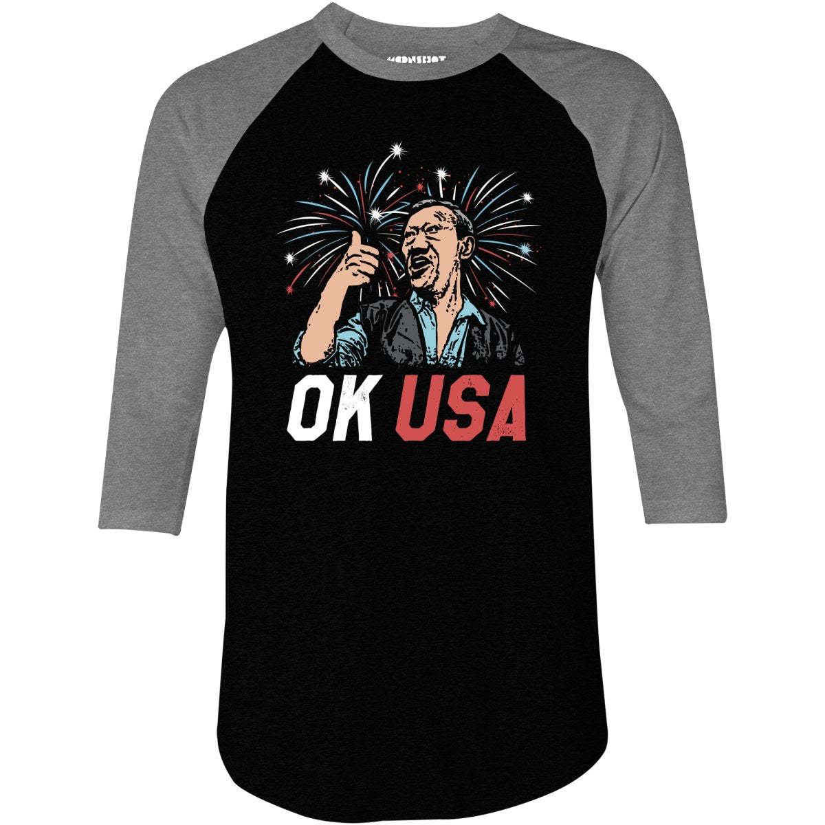OK USA Bloodsport - 3/4 Sleeve Raglan T-Shirt