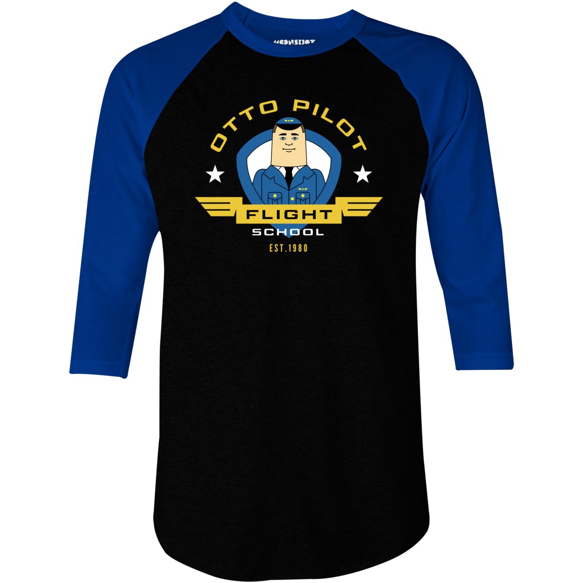 Otto Pilot Flight School - 3/4 Sleeve Raglan T-Shirt