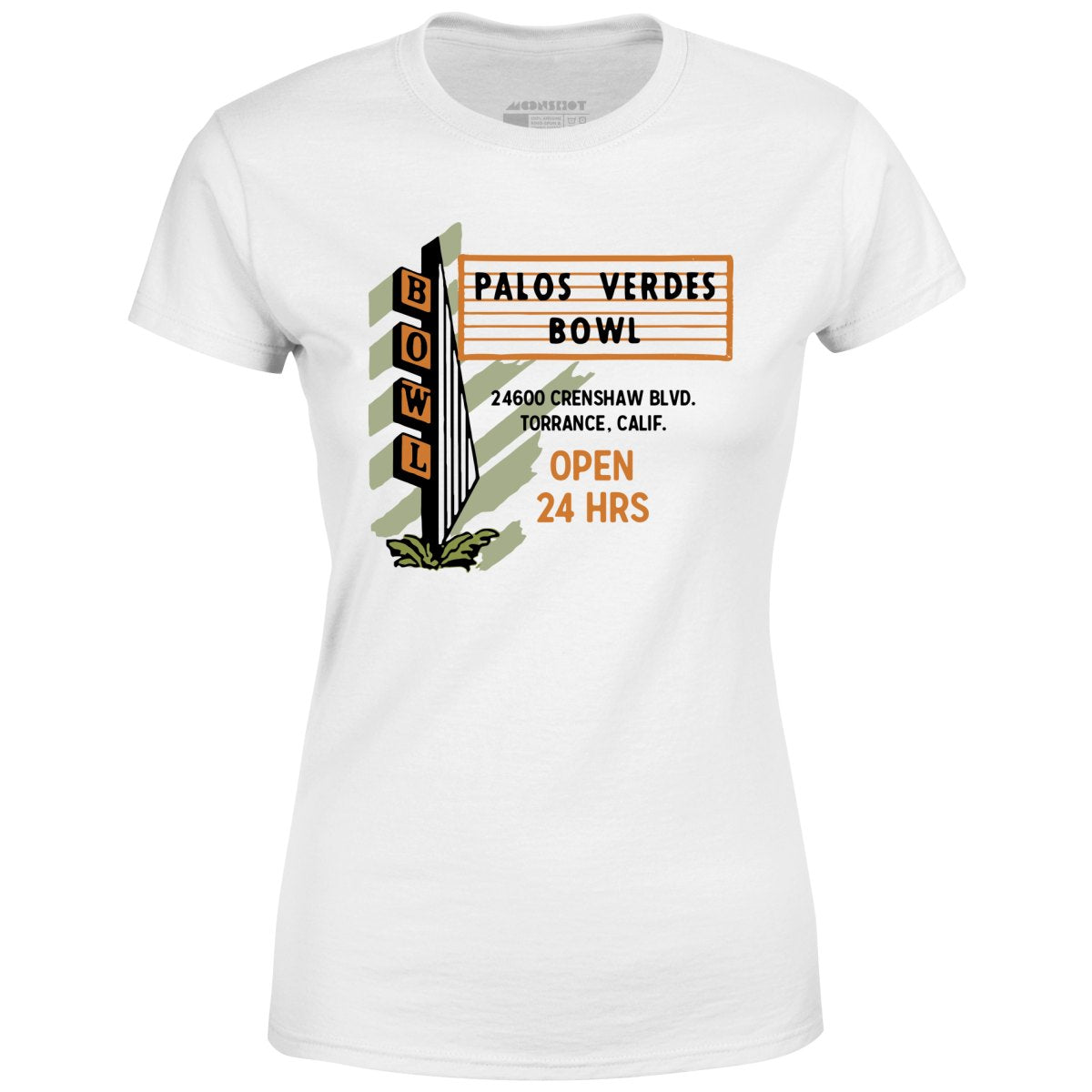Palos Verdes Bowl - Torrance, CA - Vintage Bowling Alley - Women's T-Shirt