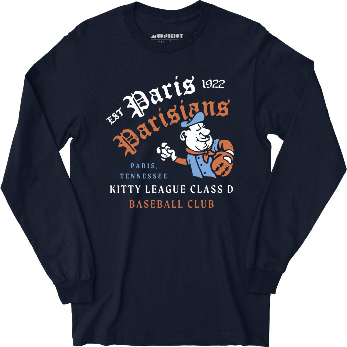 Paris Parisians - Tennessee - Vintage Defunct Baseball Teams - Long Sleeve T-Shirt