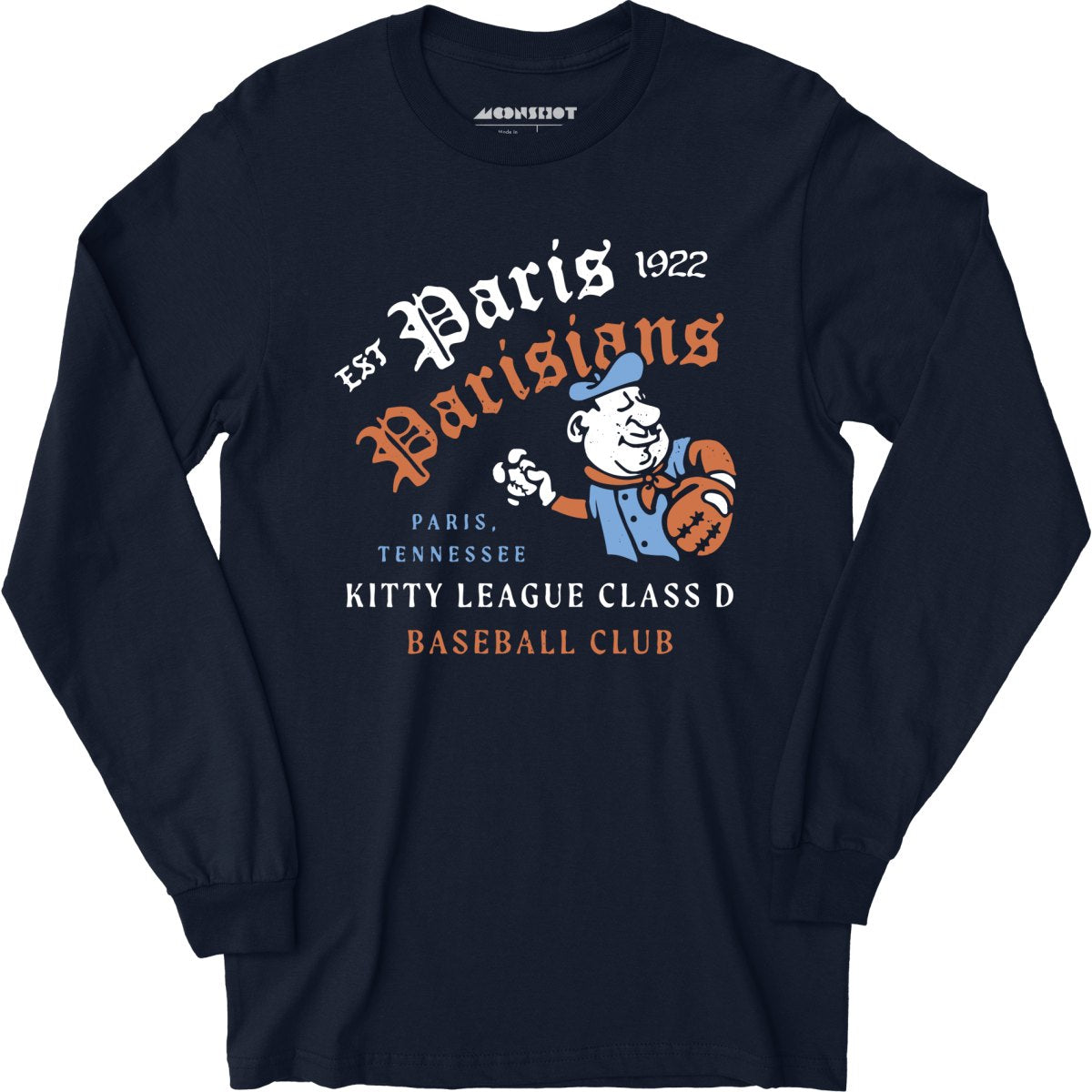 Paris Parisians - Tennessee - Vintage Defunct Baseball Teams - Long Sleeve T-Shirt
