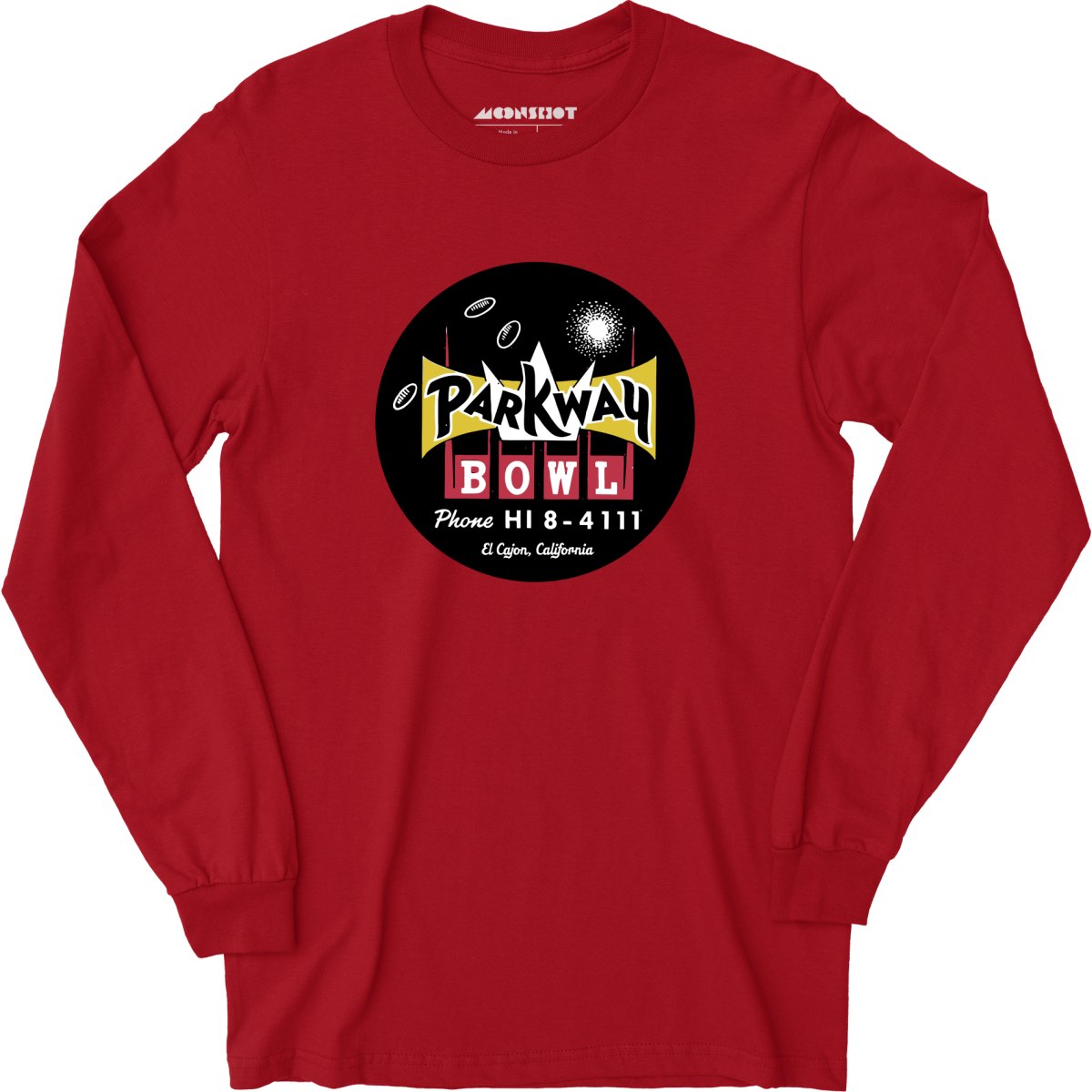 Parkway Bowl - El Cajon, CA - Vintage Bowling Alley - Long Sleeve T-Shirt