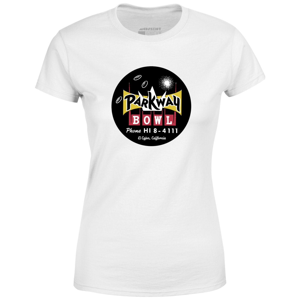 Parkway Bowl - El Cajon, CA - Vintage Bowling Alley - Women's T-Shirt