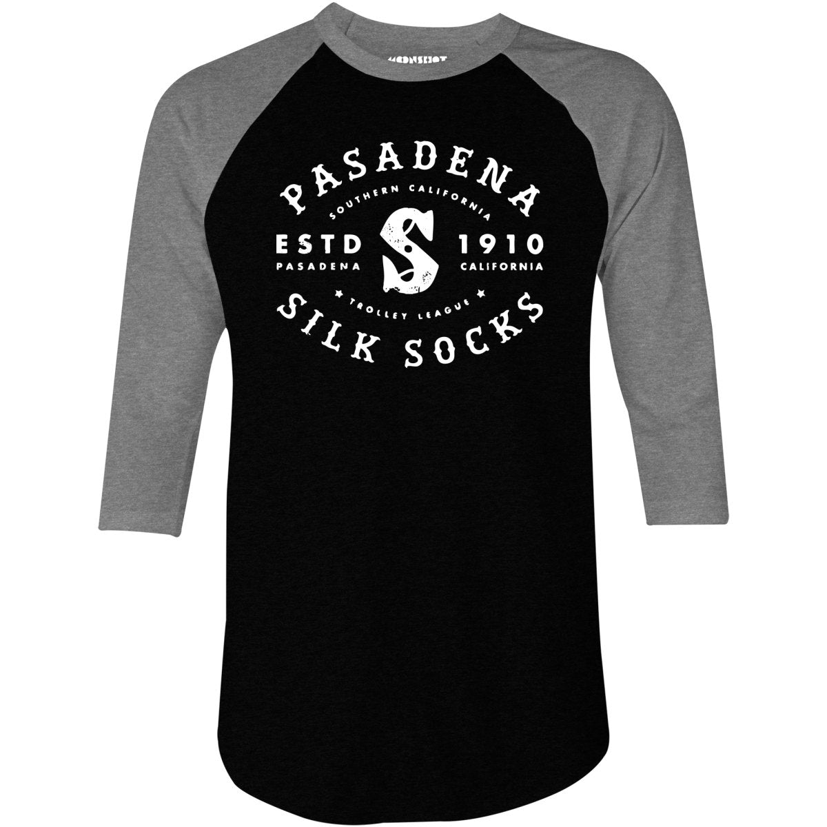 Pasadena Silk Socks - California - Vintage Defunct Baseball Teams - 3/4 Sleeve Raglan T-Shirt