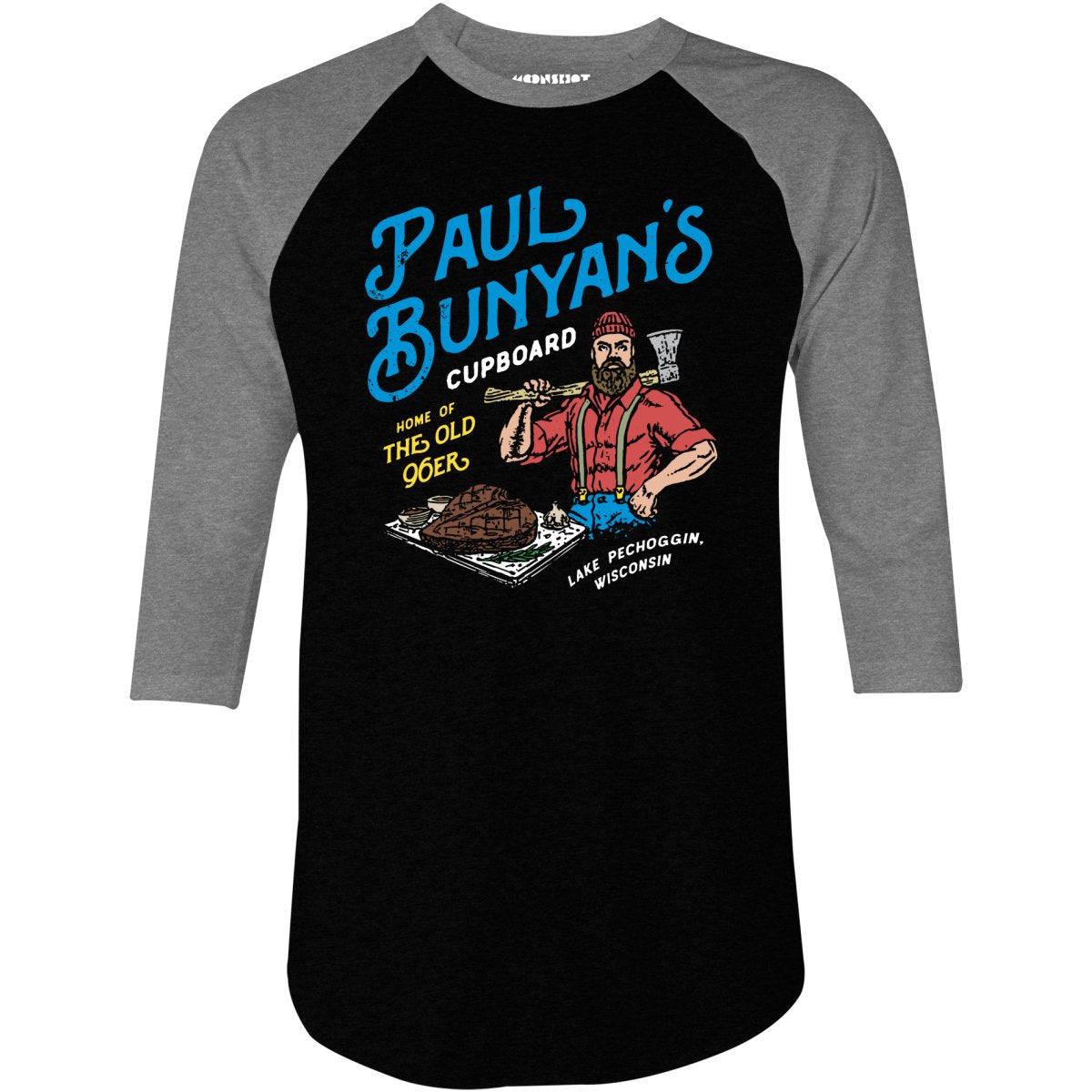Paul Bunyan's Cupboard - 3/4 Sleeve Raglan T-Shirt