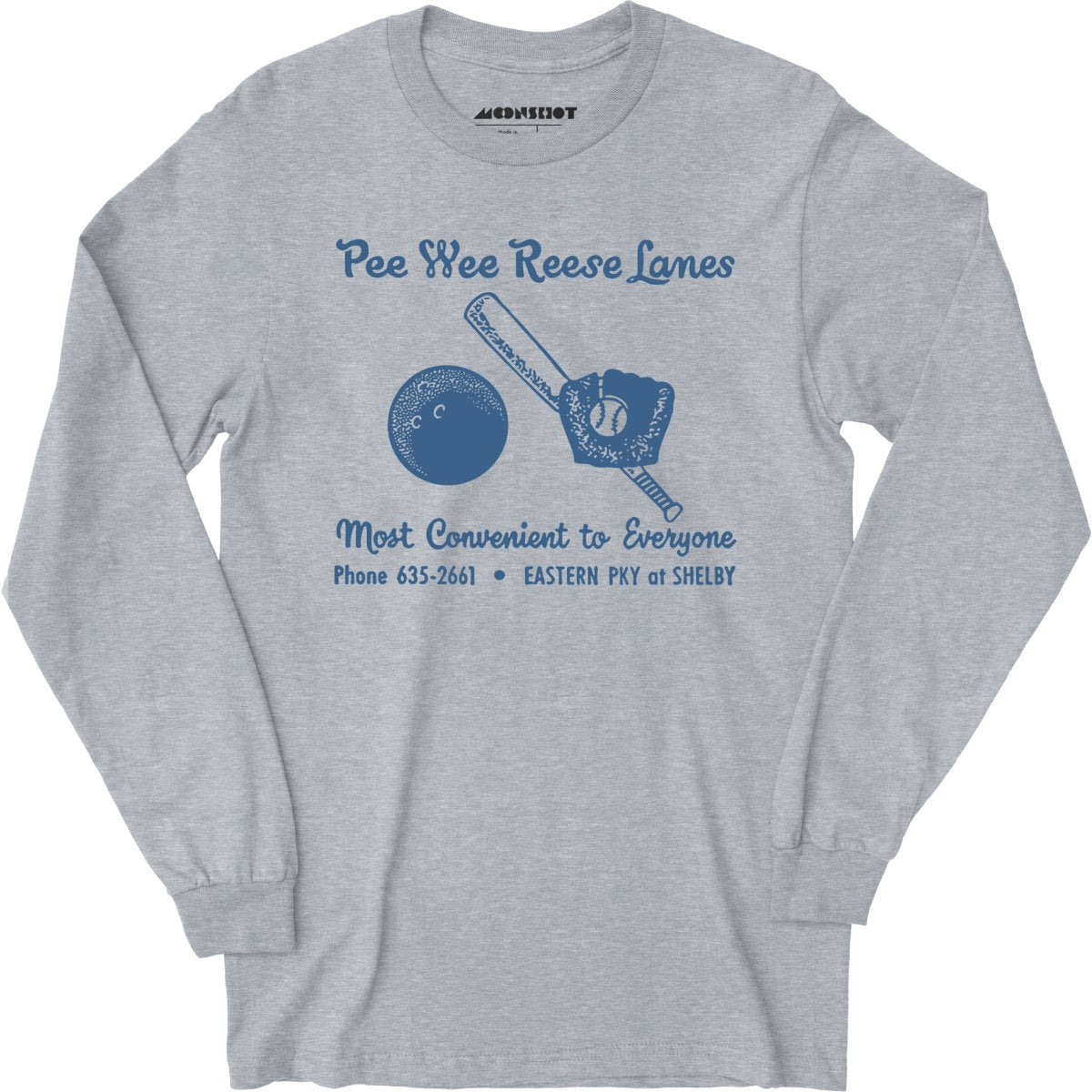 Pee Wee Reese Lanes - Louisville, KY - Vintage Bowling Alley - Long Sleeve  T-Shirt