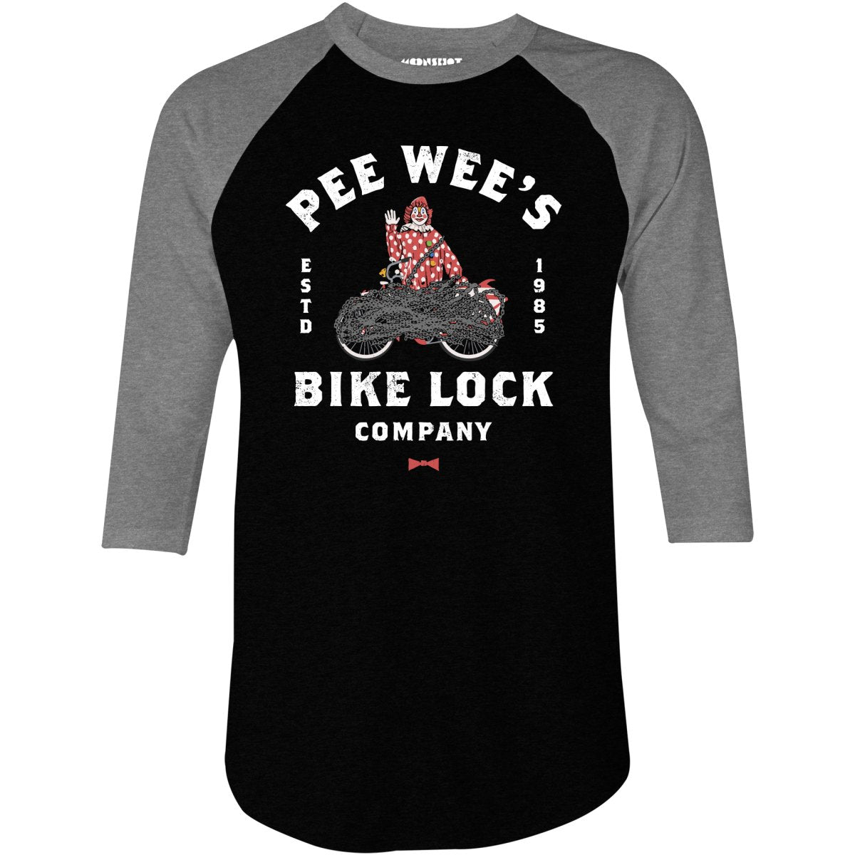 Pee Wee's Bike Lock Company - 3/4 Sleeve Raglan T-Shirt