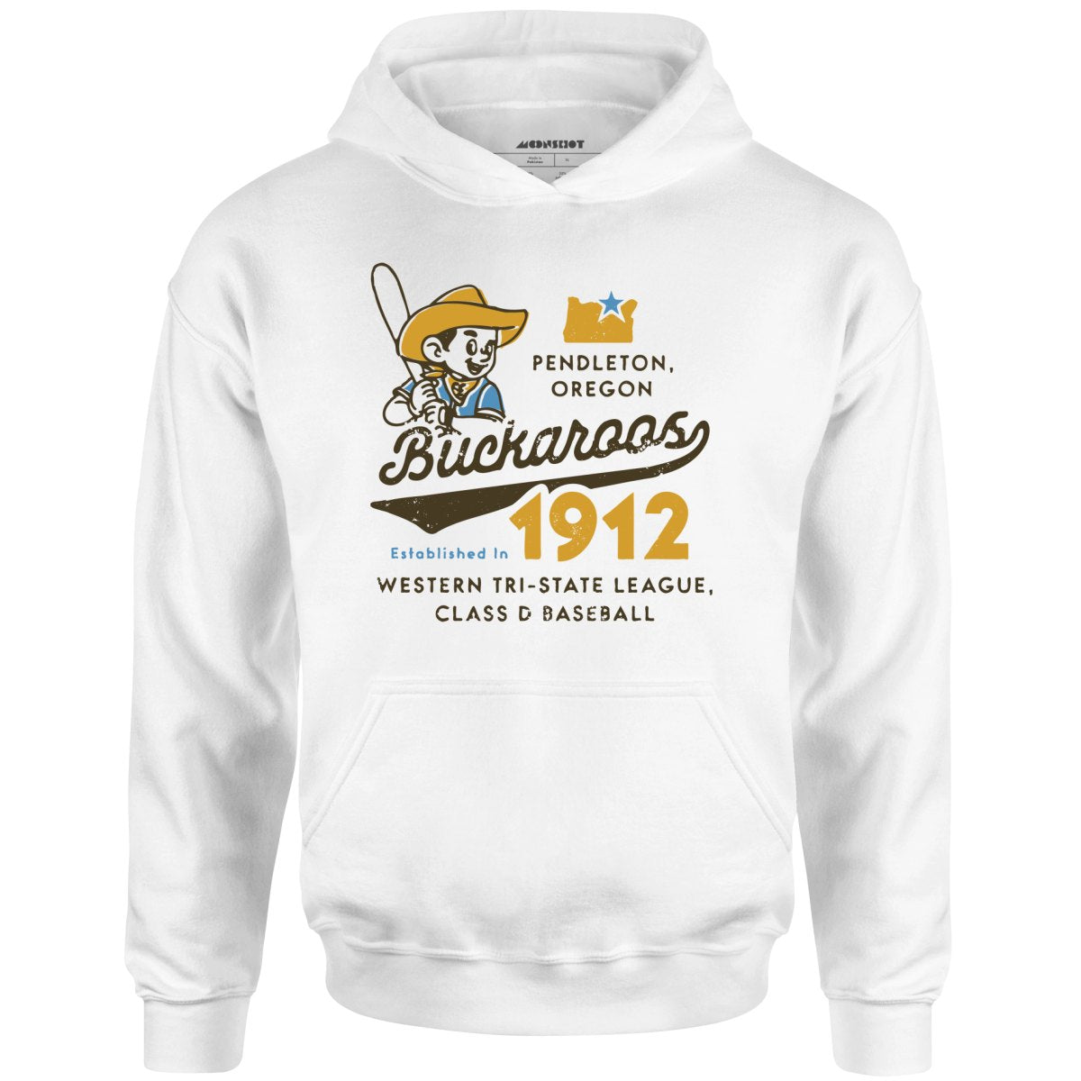 Pendleton Buckaroos - Oregon - Vintage Defunct Baseball Teams - Unisex Hoodie