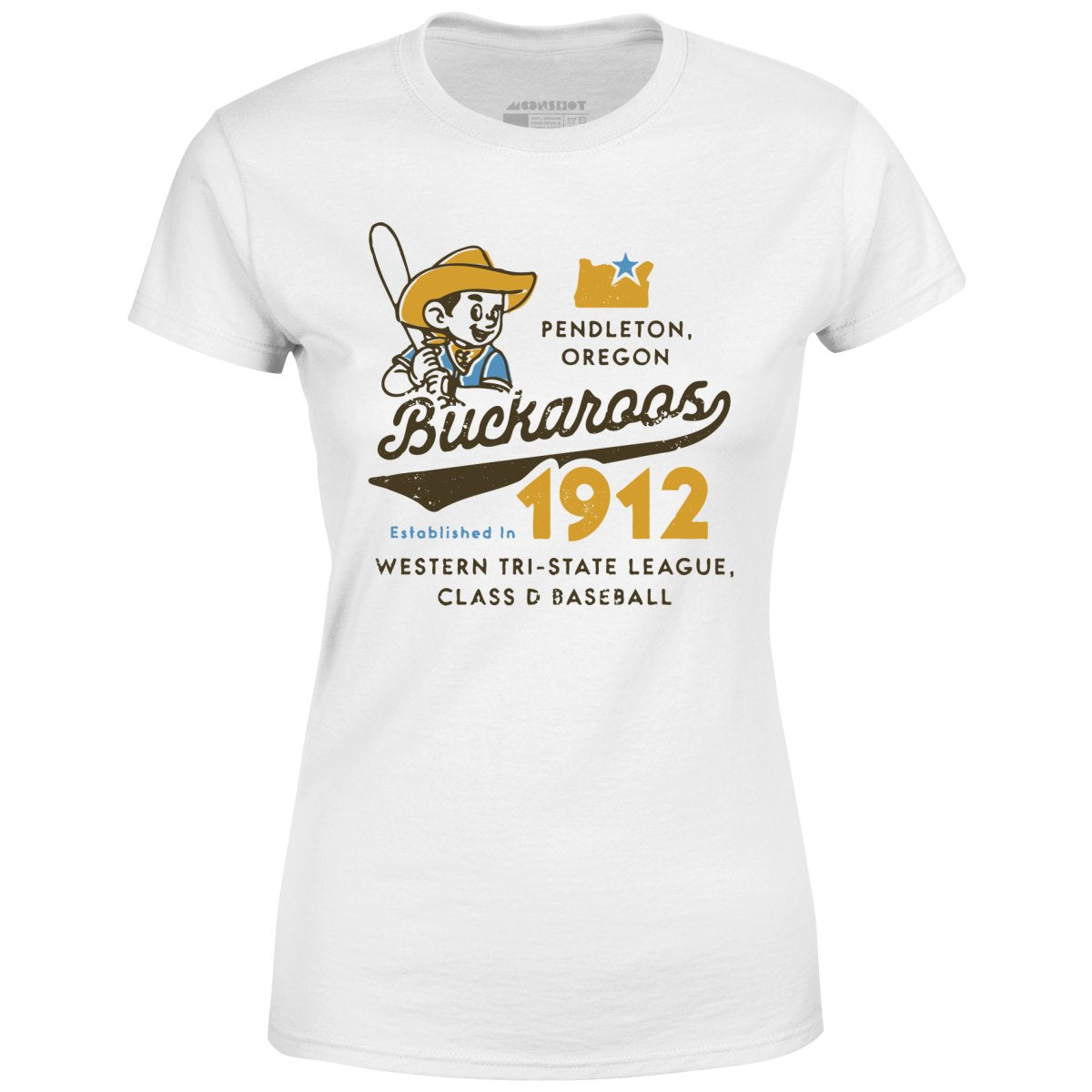 Pendleton Buckaroos - Oregon - Vintage Defunct Baseball Teams - Women's T-Shirt